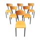 Chaises d'écolier vintage