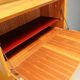 Vintage maple cabinet with drop-down front, Italian design, 1960s.