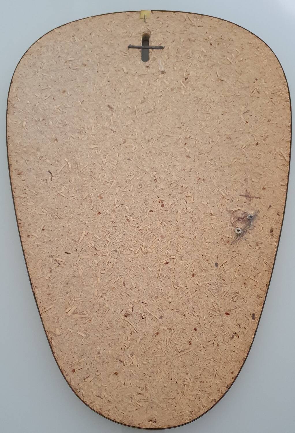 Vintage ovoid mirror with gold and black edges - 1960s