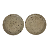 2 dishes in Puisaye pyrite stoneware