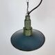 Industrial Blue Enamel Military Pendant Lamp with Cast Aluminium Top, 1960