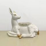 Vintage Italian Antica Athena Deer Faun Ceramic Flower Planter c.1980s