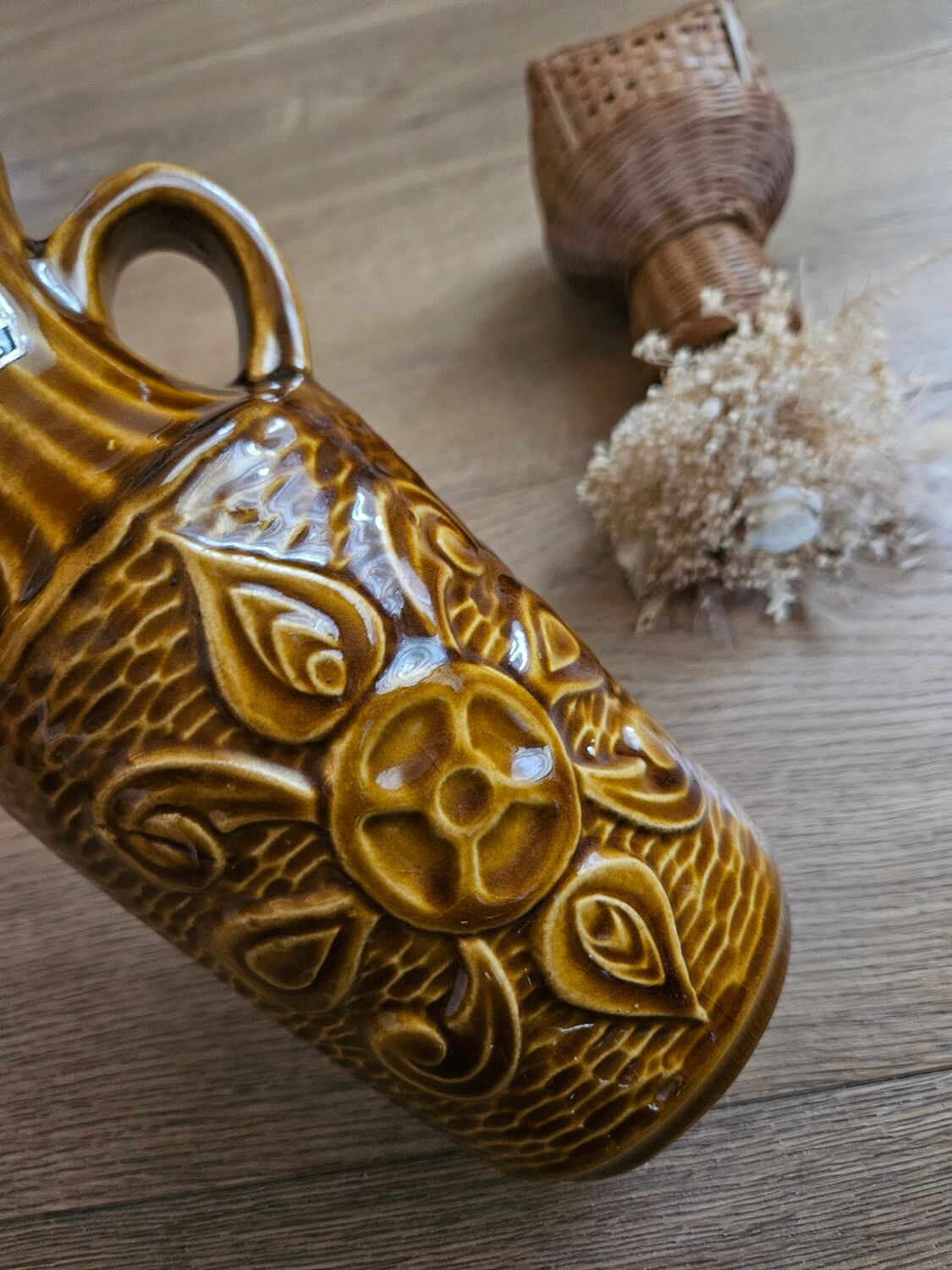 Ocher Bay ceramic vase (West Germany)