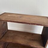 Patinated wood shelf