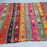 Colourful Vintage Turkish Kilim Kelim Rug 290x166 cm shabby chic wool boho Large