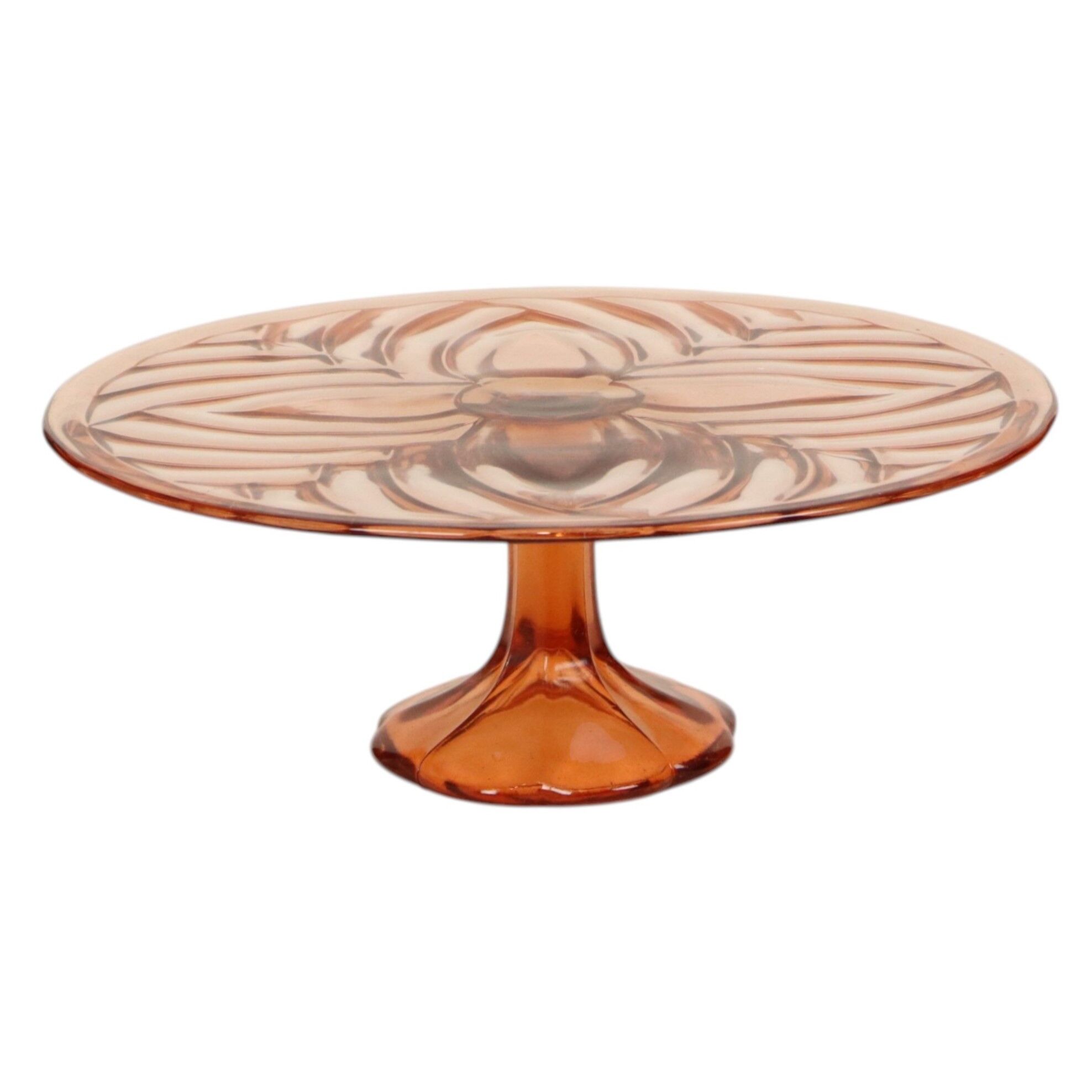 Pink and Orange Art Deco Cake Platter / Pastry Dish VSL 33cm