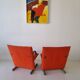 Authentic ARFLEX Italy T-Line lounge chair pair