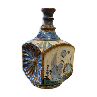 Tonala ken edwards bottle made of polychrome ceramic