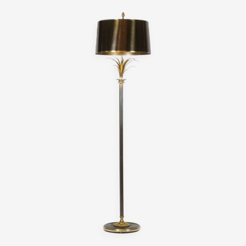 Maison Charles, Bronze floor lamp. Circa 1970.