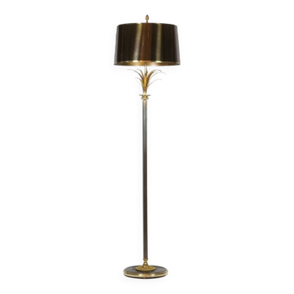 Maison Charles, Bronze floor lamp. Circa 1970.