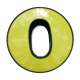 Letter "O" of industrial sign yellow and black