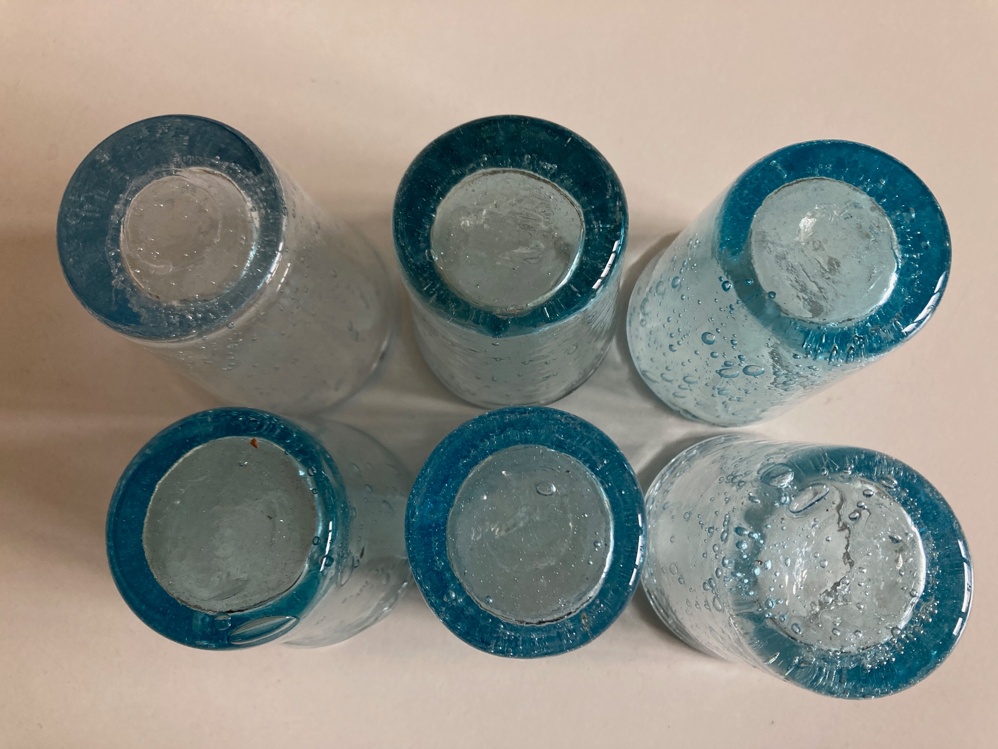 Set of 6 glasses cup of biot 1960