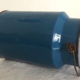 Enamelled blue pot