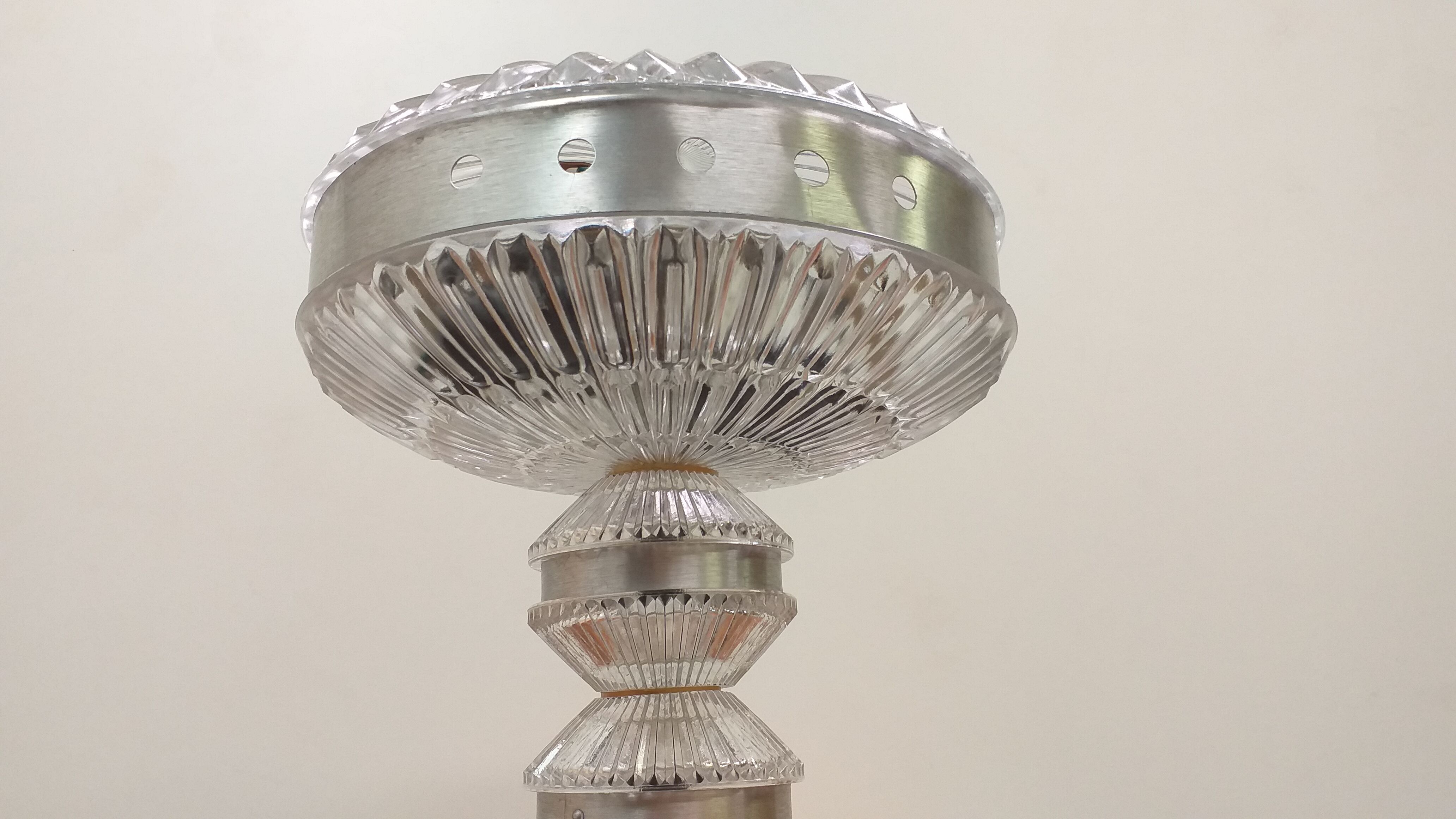 1970 Glass table lamp, Czechoslovakia