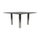 Brentano square glass dining table by Emaf Progetti for Zanotta Italy 1980s