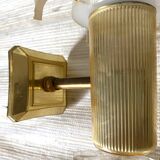 Set of 4 60s wall lights in champagne-colored resin