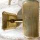 Set of 4 60s wall lights in champagne-colored resin