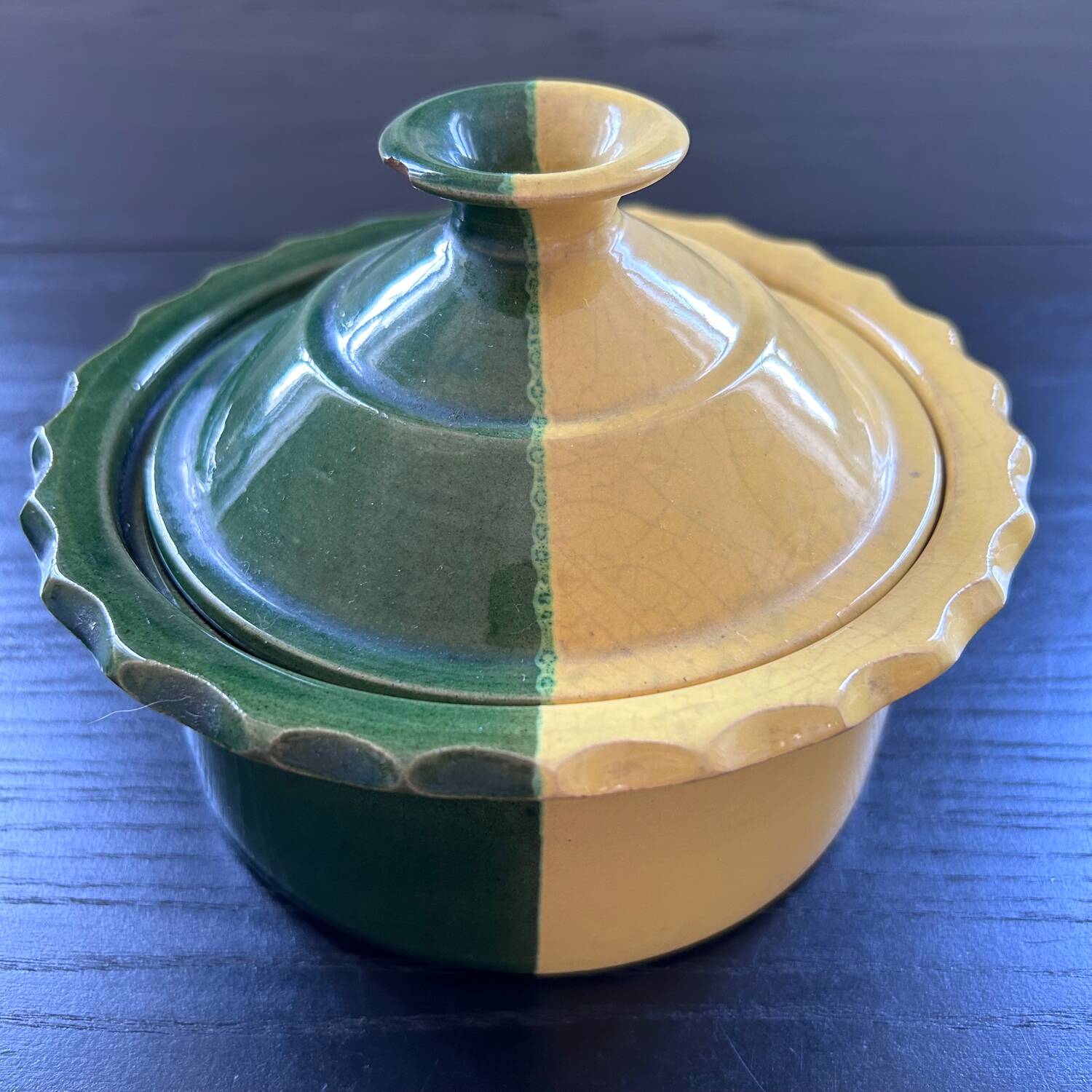 Two-tone yellow and green terrine