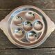 Set of 6 Stainless Steel Escargot Plates with 6 Compartments Made in Japan Used