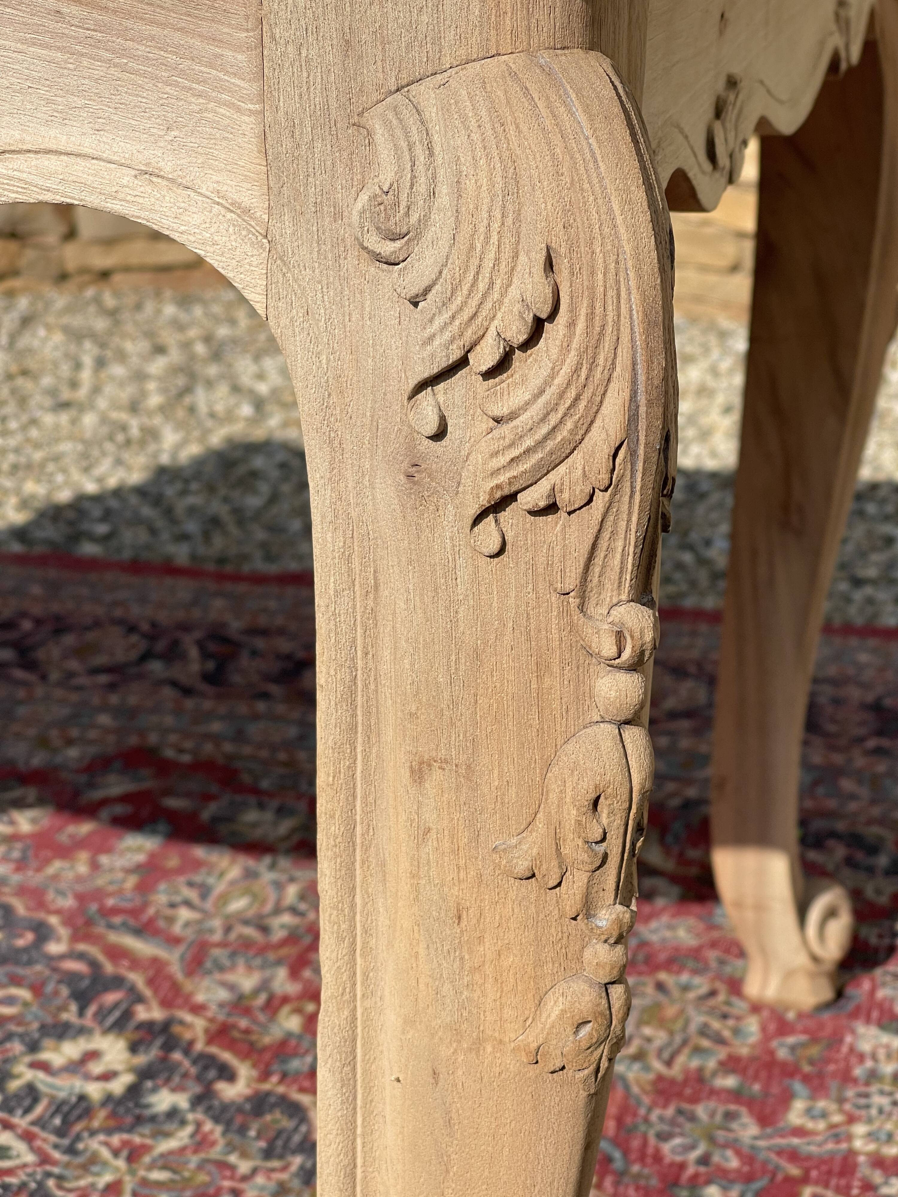 Walnut Table Louis XV Style