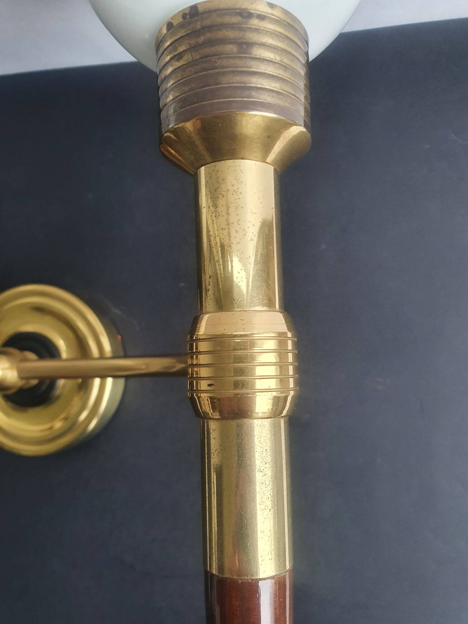 Pair of large torch-style wall sconces from the 1950s