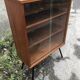 Vintage library showcase with 60s sliding doors