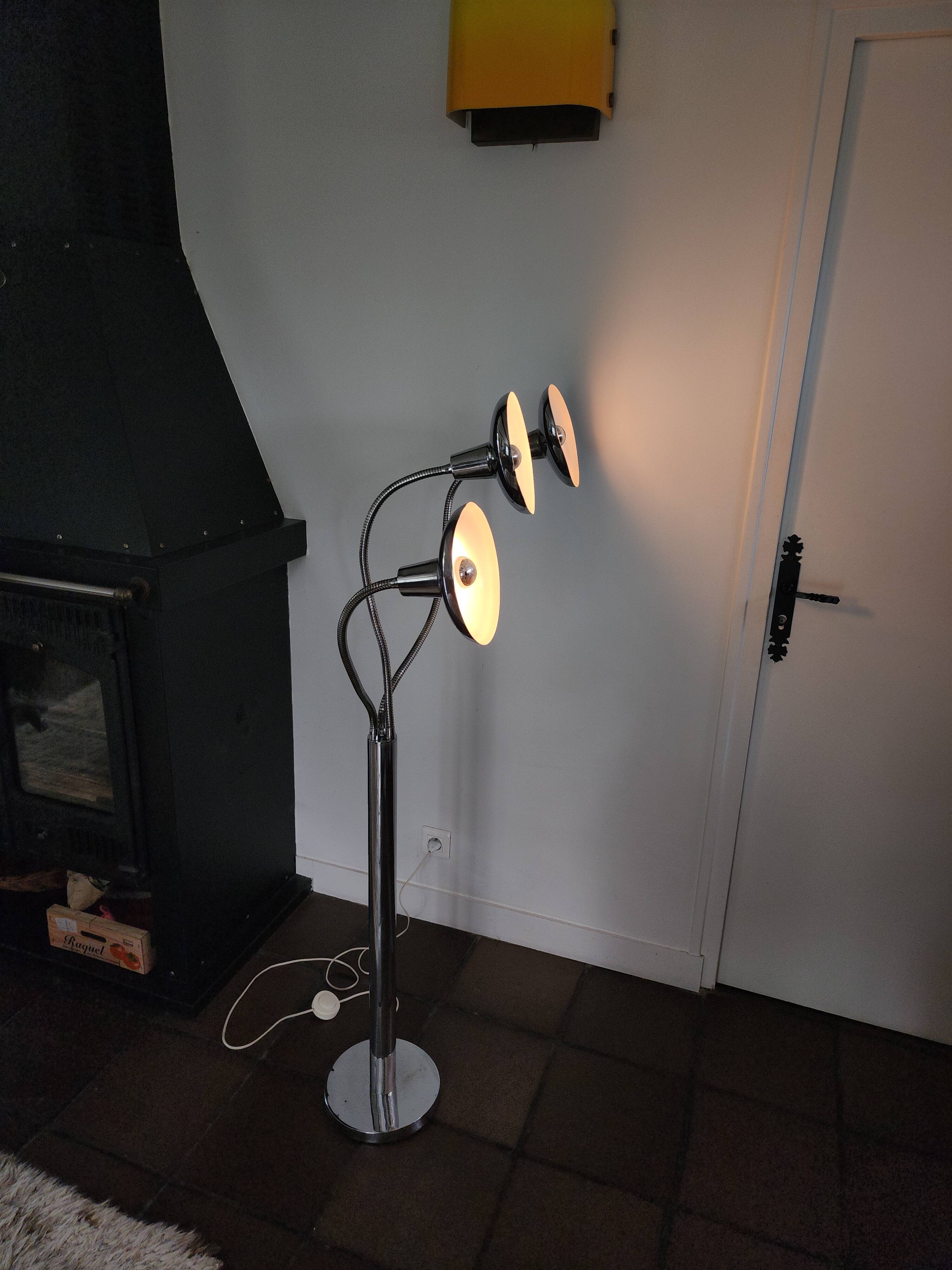 Pair of space age floor lamps