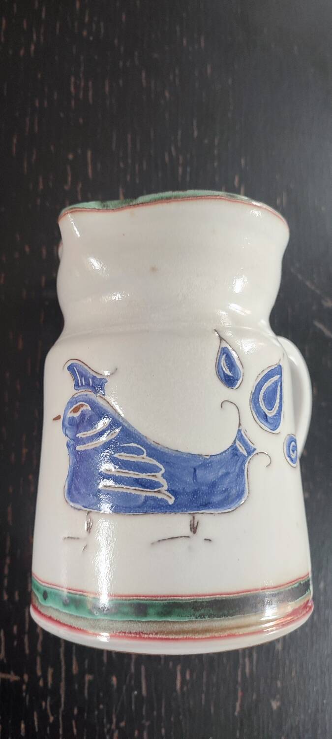 Vallauris ceramic pitcher signed Guizol