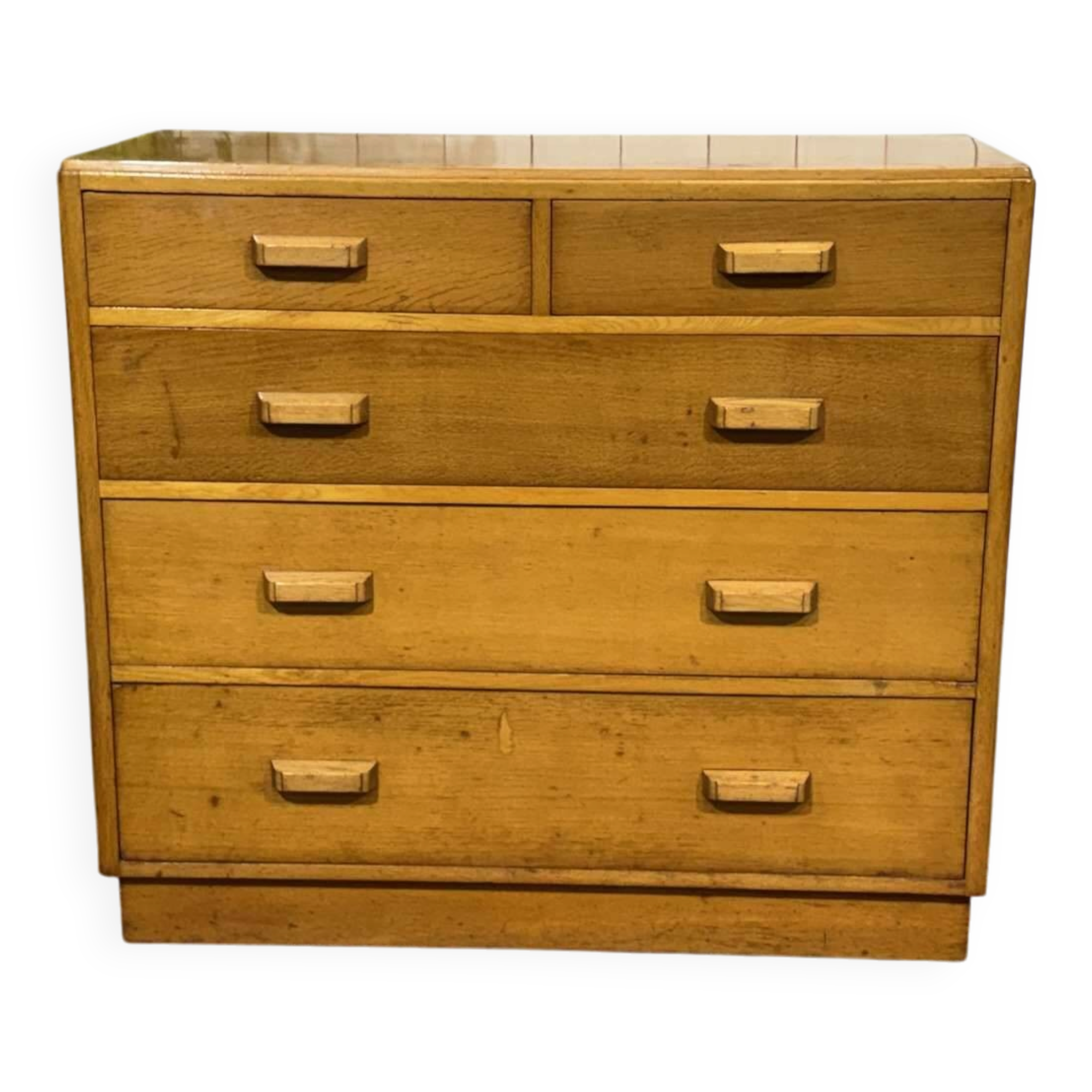 Commode anglaise des années 1950 en chêne