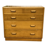 1950s English oak chest of drawers