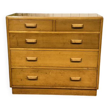 Commode anglaise des années 1950 en chêne
