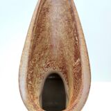 Brown Glazed Ceramic Tulip Vase by Giovanni Bertoncello for Schiavon