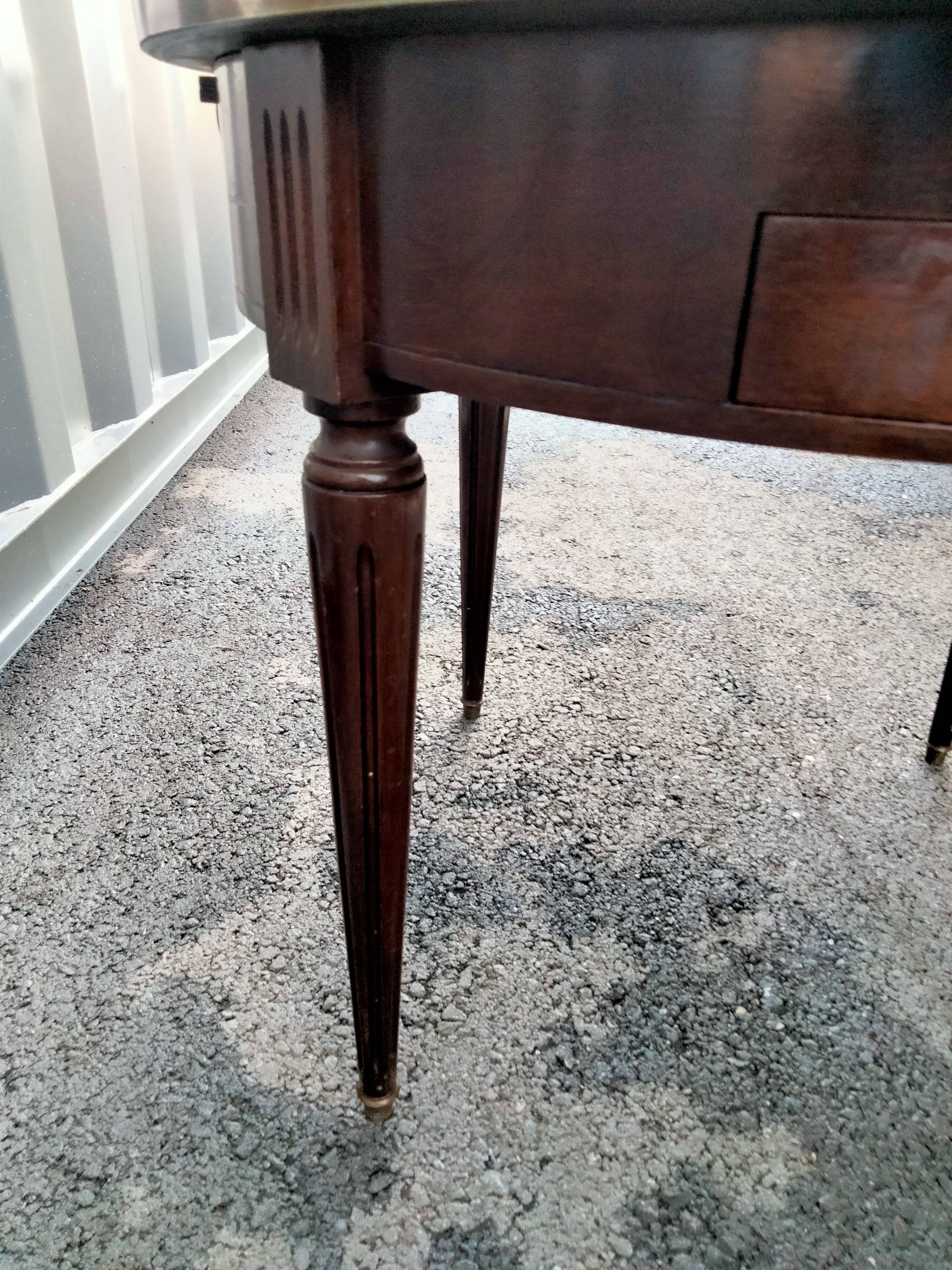 Coffee table hot water bottle marble top louis xvi old style