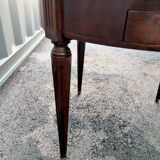 Table basse bouillotte plateau marbre style louis xvi ancienne