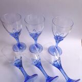 Blue tulip water glasses