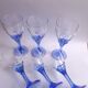 Verres à eau tulipe bleus