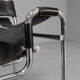 Marcel Breuer “wassily’ B3 chairs black leather for Gavina set/2