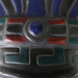 Black Mayan mask in terracotta, 70s
