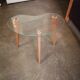 Petite table basse d appoint verre bois forme haricot 1960 1970
