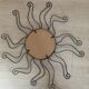 Black metal sun mirror