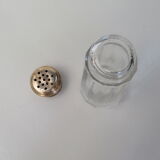 old glass sprinkler, brass stopper