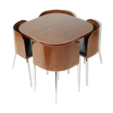 Compact dining area "fusion" table & 4 chairs