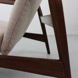 Danish adjustable wingback lounge chair in teak by Ib Kofod Larsen