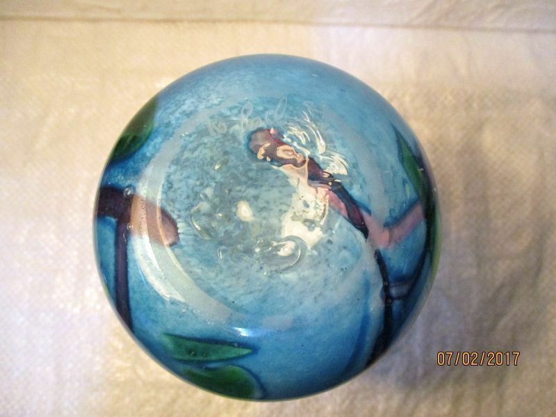 Contemporary cylindrical vase in signed glass paste