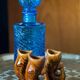 Set of three small brown glass fish, 20th century, Europe, 1960s