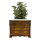 Napoleon III commode in walnut, fir and white marble from the 19th century.