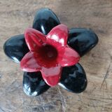 Bougeoir en forme de fleur - céramique vintage
