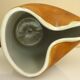 Madelaine Brault, pitcher vase, enameled ceramic, the dove, design 50/60