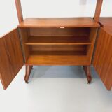 Bookcase modular double shelf vintage teak from the 60s