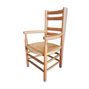 fauteuil en paille 1970